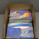 100 Pcs Iridescent Glossy Gift Bags Medium Size, 8x4x10 In Holographic Reusable Gift Bags with Handles & Sturdy Base, Ideal for Birthday, Wedding, Bachelorette, Party Favors, Holiday Goodie Bag