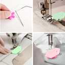 2 x Magnetic Seam Guide for Sewing Machine,Multifunctional Hem Guide with Needle Threaders,Hemmer Guide,Universal Sewing Supplies and Accessories