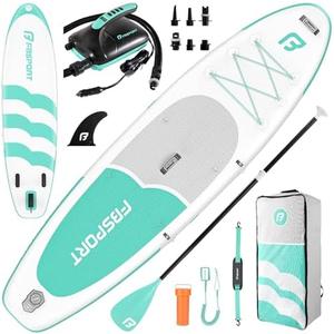 Amazon.com : FBSPORT 11FT Premium Inflatable Stand Up Paddle Board with Electric Pump, Yoga Board with SUP Accessories & Carry Bag | Wide Stance, Surf Control, Non-Slip Deck, Leash and Paddle for Youth & Adult : Sports & Outdoors