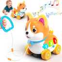 Baby Toys for 6-12-18 Month, 3-in-1 Musical Puppy Toy, Crawling & Walking Toys for 1 Year Old Boy Girl Gifts, Bilingual Learning Educational for 7 8 9 10 Months Developmental Toy (Corgis)