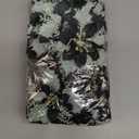 24 Christmas Glitter Artificial Poinsettia Flowers Xmas Poinsettia Artificial Wedding Flowers Decorations Xmas Tree Ornaments with Clips for Party Favors, 6 Inch, 4 Inch, 3 Inch (Black White, Gold)