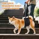 Dog Lift Harness, Adjustable Comfortable Dog Sling with Handle for Hind Leg Support Soft Lift Support and Rehab Harness for Weak Rear Legs, Helps Senior, Injured, Disabled and After ACL Surgery Dogs S