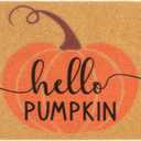 Fall Coir Doormat Pumpkin Welcome Front Door Mat Outdoor Indoor Coir Door Mats Non-Slip Backing Fall Season Door-Mat 30"X17" (Hello Pumpkin)
