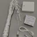 EAMBRITE Lighted Birch Tree Christmas Decorations for Home, White Birch Tree with Lights, 24 LED Lighted Mini Money Tree Twig Tree Battery Operated with Timer, Indoor Table Centerpiece Decor (2FT)