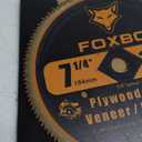 FOXBC 7-1/4 Inch 140 Tooth Fine Finish Carbon Circular Saw Blade for Plywood, OSB, Plastic, Veneer, Vinyl Wood Cutting with 5/8-Inch Diamond Arbor