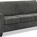 URBANLIFE 4-Piece Stretch Sofa Slipcovers for 3 Cushion Couch, Super Stretch Spandex Non-Slip Sofa Cover with Elastic Bottom, Machine Washable Furniture Protector for Kids & Pets, Gray