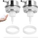 Foam Soap Dispenser Pump 2pcsHead Replacement Spare Plastic Pump Bathroom Countertop