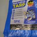 TICONN Heavy Duty Tarp Cover, Extra Thick Tarps Waterproof Tear and Rip Proof UV Resistant Tarpaulin with Reinforced Grommets and Edges (5.5 Mil, 6'x8') 1 Pack
