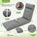 2 Pack Chaise Lounge Chair Cushions 72x21x3 Inch Outdoor Lounger Cushion Set of 2 Waterproof and UV-Resistant Seat Pad Replacement for Patio Furniture Cushion with Removable Cover, Gray