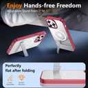 4 x SPIDERCASE Magnetic for iPhone 13 Pro Max Case, with 2Pcs [Tempered Glass Screen Protector] [ Military Grade Drop Protection] Invisible Kickstand Slim Case for iPhone 13 Pro Max 6.7", Red