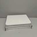 Anbte Folding Camping Table, Aluminum 24" x 16" Adjustable Height Small Folding Table with Carrying Handle, Lightweight, Portable Camping Table Waterproof for Outdoor Indoor Picnic Beach BBQ, Silver