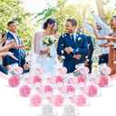 Treela 24 Set Flower Candles Wedding Favor for Guests Mini Pink Rose Shaped Tealight Candles for Return Gift Wedding Birthday Bridal Shower Housewarming Party