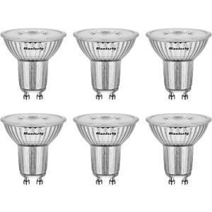 GU10 LED Bulb Dimmable, 35W Equivalent, 90 CRI, Range Hood Light Bulbs, Daylight 5000K, MR16 GU10 Base Track Light Bulbs, 4W 350LM, 6-Pack