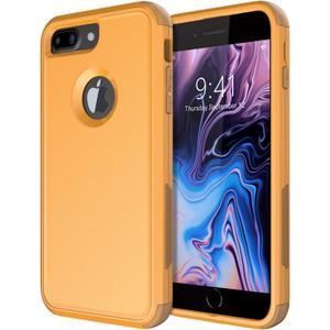 Diverbox for iPhone 8 Plus Case, iPhone 7 Plus Case [Shockproof] [Dropproof] [Dust-Proof],Heavy Duty Protection Phone Case Cover for Apple iPhone 8 Plus & 7 Plus (Yellow)