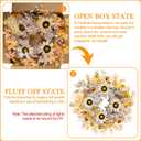 Realistic Fall Wreath with Light 26" Fall Wreaths for Front Door with Fall Leaves Berries Fall Leaves,Sunflower,Autumn Wreath Fall Decorations for Home Thanksgiving Halloween Decorations for Wall Door