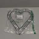 2-Pack Heart Shaped Wire Wreath Frame  Heart Metal Wreath Form with Ring Design for Valentines Day Wreath, DIY Crafts, and Home Decor  Dark Green Wire Frame for Christmas Holiday & Weddings