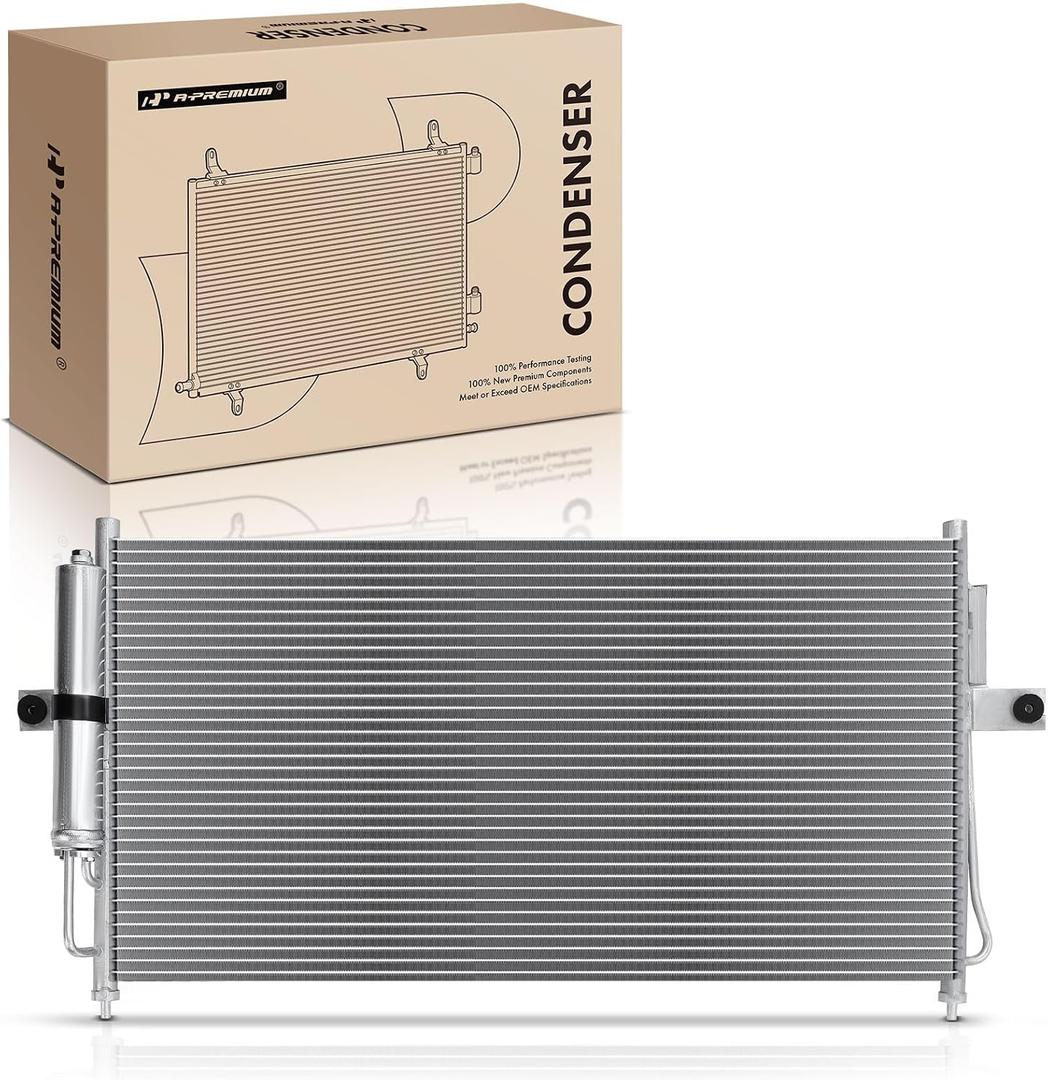 A-Premium Air Conditioning A/C Condenser Compatible with Nissan Frontier 2003-2004, Xterra 2003-2004, 2.4L 3.3L, Replace# 3100, 921001Z600