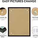 Hongkee 18x24 Frame, Black Wood Style - Display Posters 16 x 20 with Mat or 18x24 without Mat, Wall Mounting Horizontal and Vertical, 1 Pack