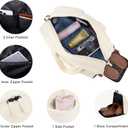 CLUCI Weekender Travel Bag for Women Puffer Tote Bag Carry On Duffle Overnight Bags with Shoe Compartment