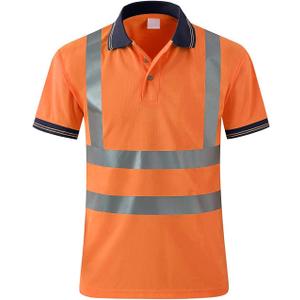 SMASYS Safety Polo Shirt High Visibility Orange (Small)