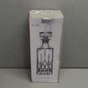 Whiskey Decanter With Glass Stopper, 25 oz Liquor Decanter For Alcohol, Wine, Scotch, Brandy or Bourbon Decanter, Lead-Free Crystal Decanter