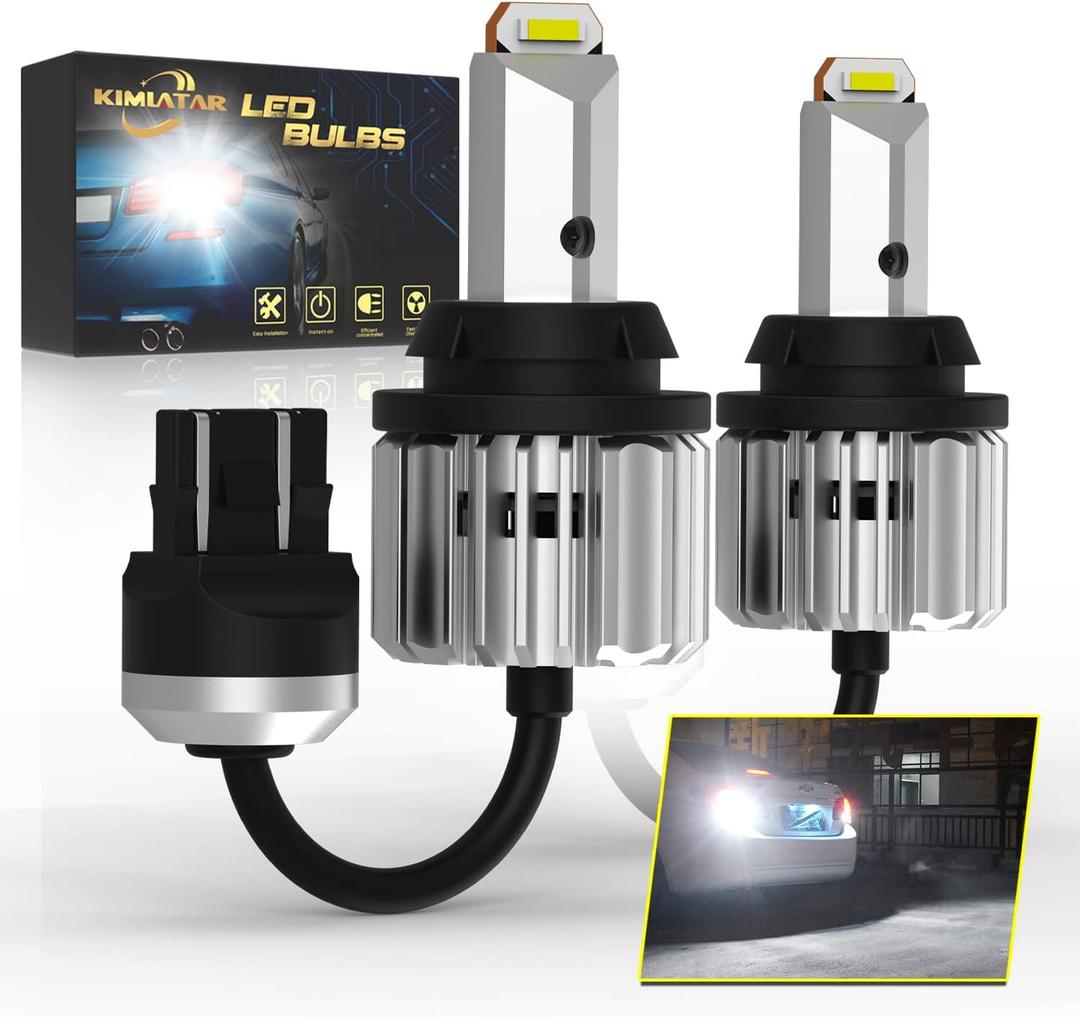 7443 LED Bulbs for Back Up Reverse Lights,CANBUS Error Free,6000Lumens,CSP 6-SMD Upgraded 900% 6500K High Brightness 7440 7441 7444 Bulbs Pack of 2