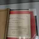 15x18 Diploma Frame for 11x14 Certificate/Document/Picture with Black and Red Mat, Solid Wood Degree Frame, UV Protection Acrylic Wall Display