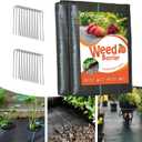 4ftx100ft Weed Barrier Landscape Fabric Heavy Duty, Premium 3.2oz Gardening Weed Control Mat, Ground Cover for Gardening, Farming with 20 U-Shaped Securing Pegs