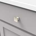 Hickory Hardware Studio Collection Knob 1-1/4 Inch Square Satin Nickel Finish