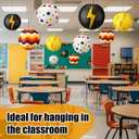Tuanse 12 Pcs Cartoon Animation Themed Party Decorations Cartoon Video Games Party Supplies 8 Inch Hanging Round Paper Lanterns for Holiday Birthday Shower Home Decor Supplies