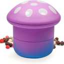 GrinderMushroom ShapeKitchen Spice, Tea, Pepper Grinder Set, 2.5 * 3 inches, Colorful (Gradient Purple)
