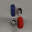 Toddler Utensils Baby Utensils Toddler Forks and Spoons Baby Forks and Spoons Set Kids Stainless Steel Silverware Set Children Safe Forks and Spoons self feedig-Dishwasher Safe(Red+Blue)