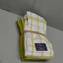 Premium Kitchen Towels (20x 28, 6 Pack)  Large Cotton Kitchen Hand Towels  Flat & Terry Towel  Highly Absorbent Tea Towels Set with Hanging Loop (Lime Green Check)