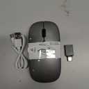Computer, 2.4G Ergonomic Wireless Mouse with Dual Mode and LED Breathing Light, Adjustable DPI Rechargeable Office Mouse (Gray)