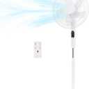NEWBULIG 17" Pedestal Fans with Remote, Oscillating Standing Fan with 3 Speed & 3 Model, Quiet Timer Stand Up Fan for Indoor, Bedroom, Living Room, Adjustable Height & Tilt Head, Easy Assembly