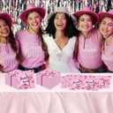 Lounsweer 100 Pcs Pink Napkins Decorations Disco Cowgirl Bulk Disposable Pink Paper Dinner Good Luck Napkins for Bachelorette Birthday Women Western Disco Cowgirl Pony Club Party Favor
