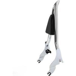 28-Inch Chrome Integrated Passenger Backrest with Quick Release Detachable Sissy Bar Compatible with Harley Davidson Touring Models: Street Glide, Road Glide, Road King, Electra Glide (2009-2024)