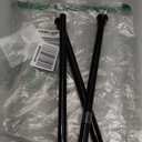 Small Tension Rod 16-38inch Black Tension Curtain Rod No Drilling Spring Rods for Windows Short Tension Rod Adjustable Curtain Rod for Windows,Door,Closet,Kitchen