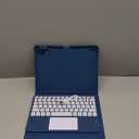 Compatible for iPad 11th 10th Generation Case with Keyboard, Folio Cover with Pencil Holder, Multi-Touch Trackpad, 7 Color Backlit, Detachable Keyboard for iPad (A16) 11th/10th Gen (Navy Blue)