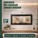 Shimeyao Flush Mount Metal Window 36 x 18", 360° Rotatable Basement Window, 35.8" X 18.1"