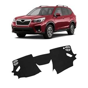 FIILINES Dash Cover for Subaru Forester 2019-2024 Dashboard Mat Dash Cover Sunshade Nonslip Mesh Protector No Glare Black