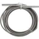 .25-in. Diameter Steel 25-Foot Light Auger for Small to Medium Drains 7710025, Hand-Cranked Toilet Snake and Drain Clog Remover, Plumbing Snake for Toilets and 2-inch Wide Drains