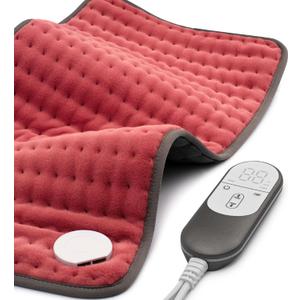VALGELUIK Heating Pad for Back, Neck & Shoulder Pain Relief  12"x24" Electric Heat Pad, Auto-Off, Machine Washable, Moist/Dry Heat Options  Thoughtful Mother's Day Gifts for Mom, Dad, Women & Men