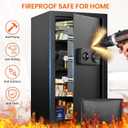 6.2 Cuft Large Home Safes Water and Fireproof with Digital Keypad & Key Lock, Fire Security Safe Box with 3 Removable Shelves, Fireproof Safes for Money Documents Jewelry, 27.56"H x13.78"W x 11.81"D