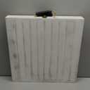 Rustic Vintage Big Wood Food Breakfast Serving Trays with Cutout Metal Handles(20 Inches) Large Nesting Board Decorative Serving Trays Platter in Bed, Ottoman, Coffee Table, BBQ, Party(Washed White