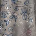 2 Pack Coastal Ocean Starfish Sea Shell Coquette Bow Pattern Beach Towel Microfiber Thin Lightweight Quick Dry Oversized Swim Towels Beach Accessories Necessities for Pool Camping Travel 32x71 inch