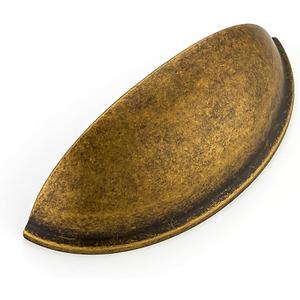 Ravinte 20 Pack 3" Drawer Pulls Antique Brass Cabinet Cup Pulls Kitchen Hardware Cabinet Handles Drawer Handles Knobs 3 inch Hole Center