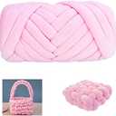 Moon Waves Chunky Yarn for Arm Knitting Crochet Making Blanket Pets House (Pink)