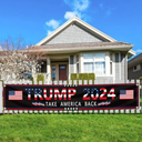 Trump 2024 Banner 120"" x 20"" Decorations Take America Back Yard,Flag 60x35  2 Pcs