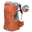 WIPHA Baby Backpack Carrier, Ergonomic Child Carrier Hiking with Sun Canopy, Safe Toddler Hiking Backpack Carrier with Large Storage Space&Insulated Pocket, Adjustable Padded Child Seat (Orange)